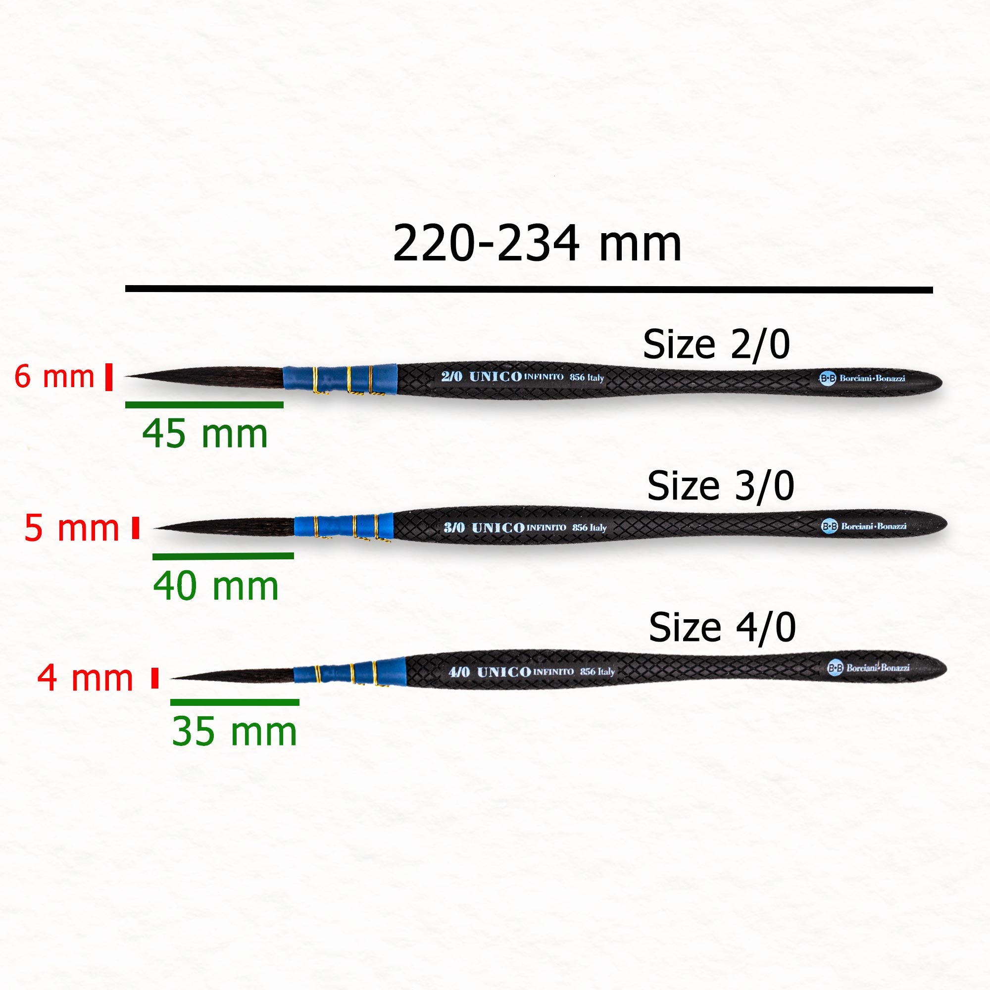 Unico Infinito – Liner extra lang – Borciani Bonazzi – Synthetischer Aquarellpinsel