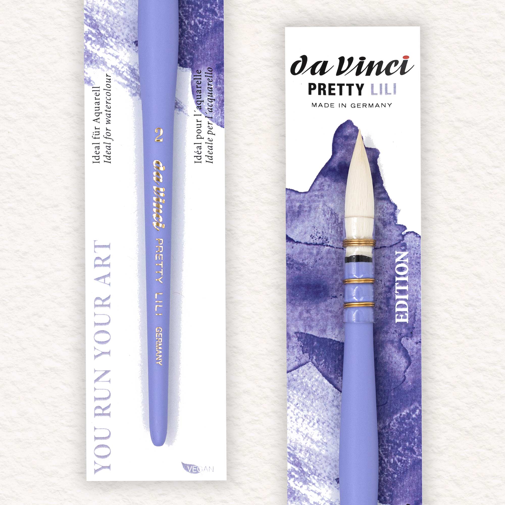 Pretty Lili - Da Vinci - Synthetic Watercolor Brush - TinyWatercolorArt