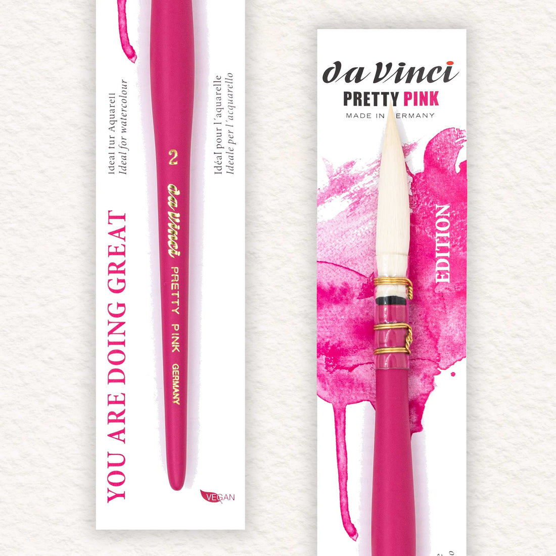 Pretty Pink - Synthetic Watercolor Brush - TinyWatercolorArt