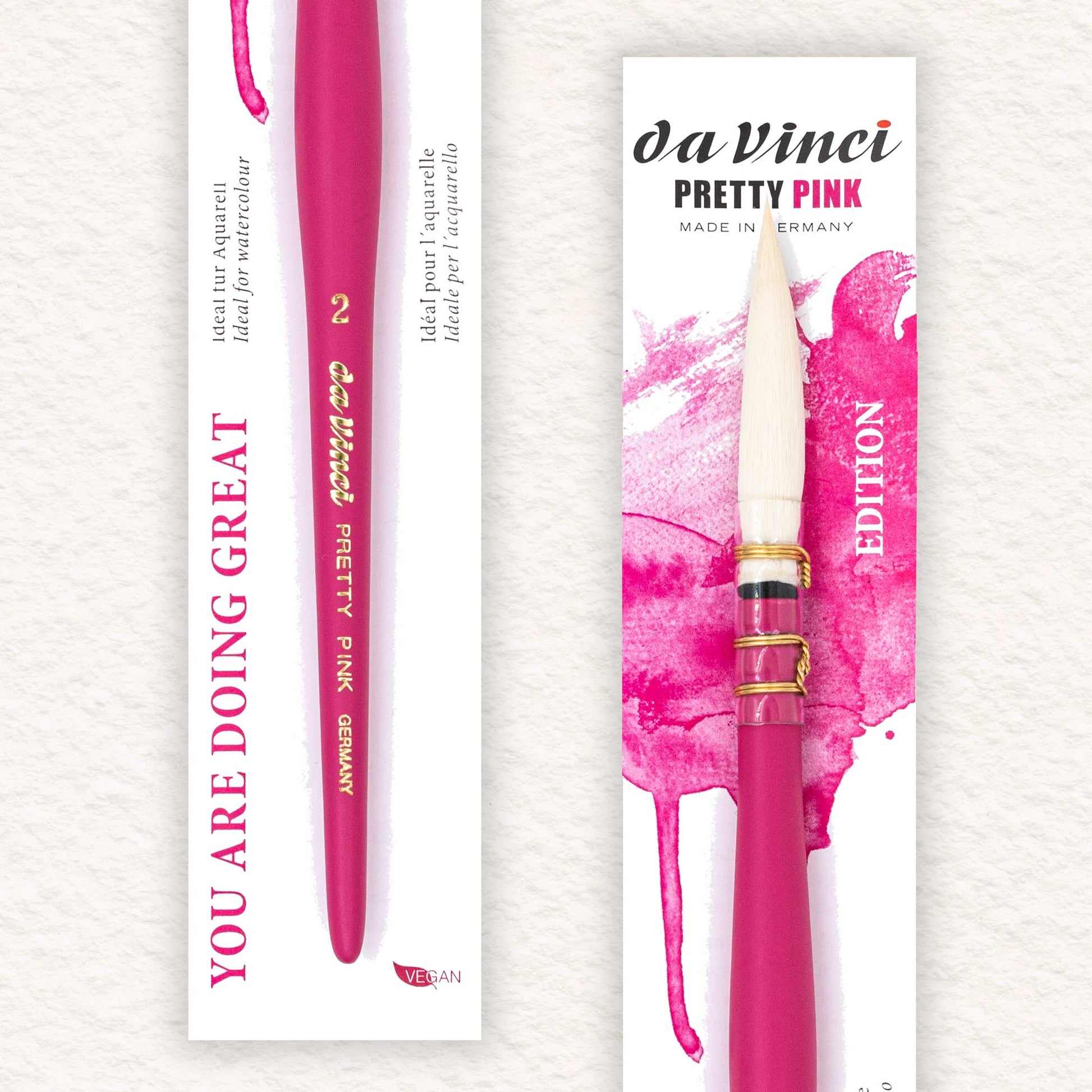 Pretty Pink - Synthetic Watercolor Brush - TinyWatercolorArt