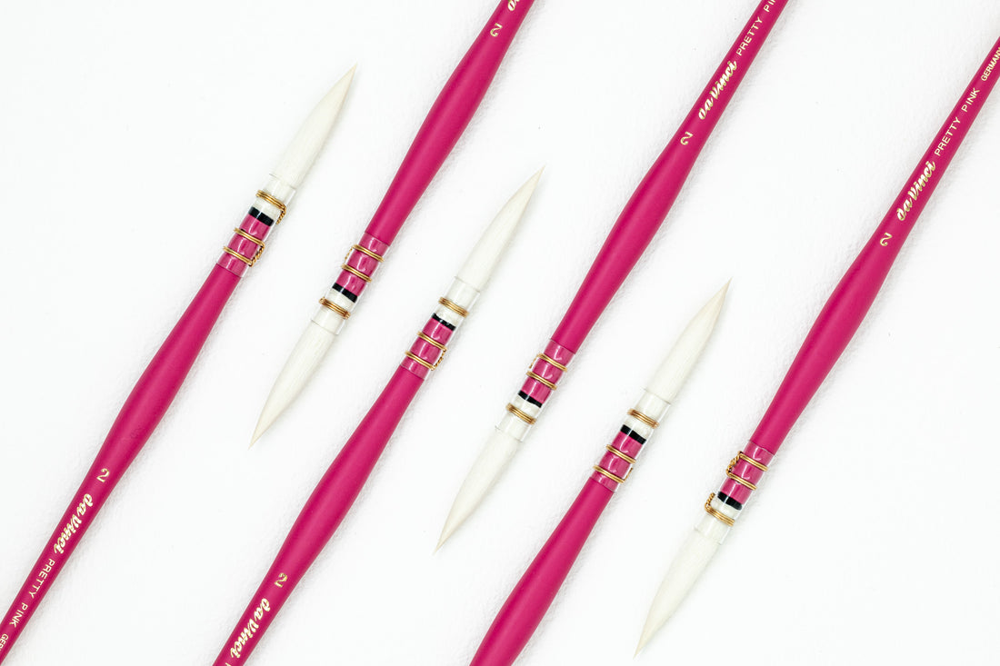 Pretty Pink - Synthetic Watercolor Brush - TinyWatercolorArt
