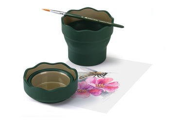 Pot à eau Faber-Castell Clic&Go – Vert foncé