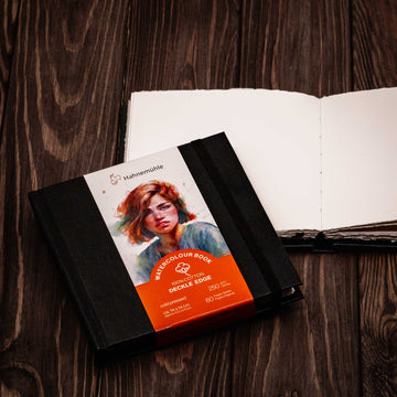 Square 14 x 14 cm - Hahnemühle - 100% Cotton watercolor sketchbook with deckled edge