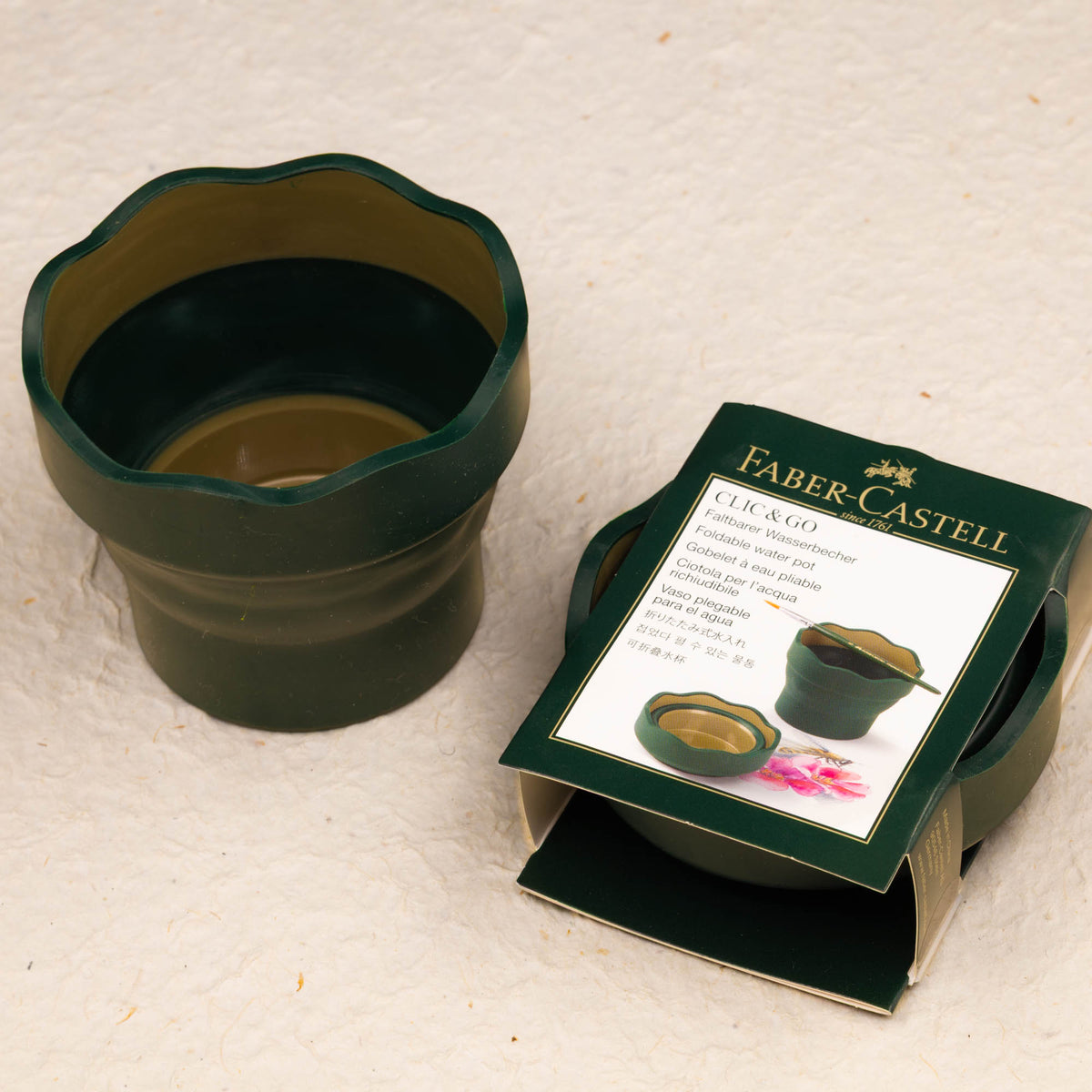 Pot à eau Faber-Castell Clic&Go – Vert foncé