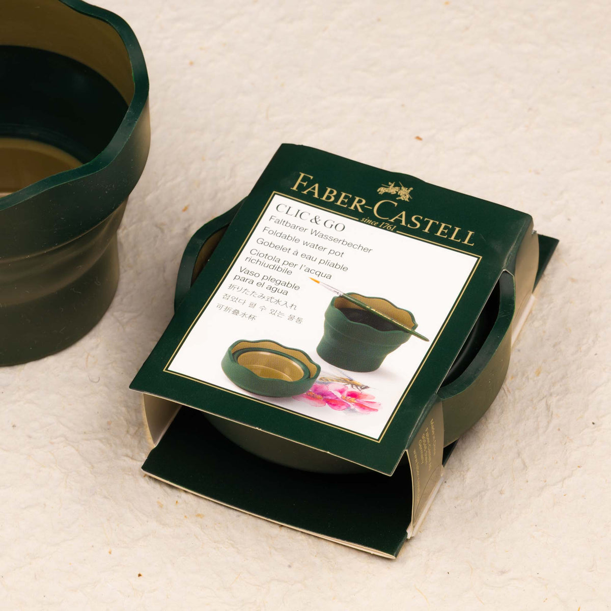 Pot à eau Faber-Castell Clic&Go – Vert foncé