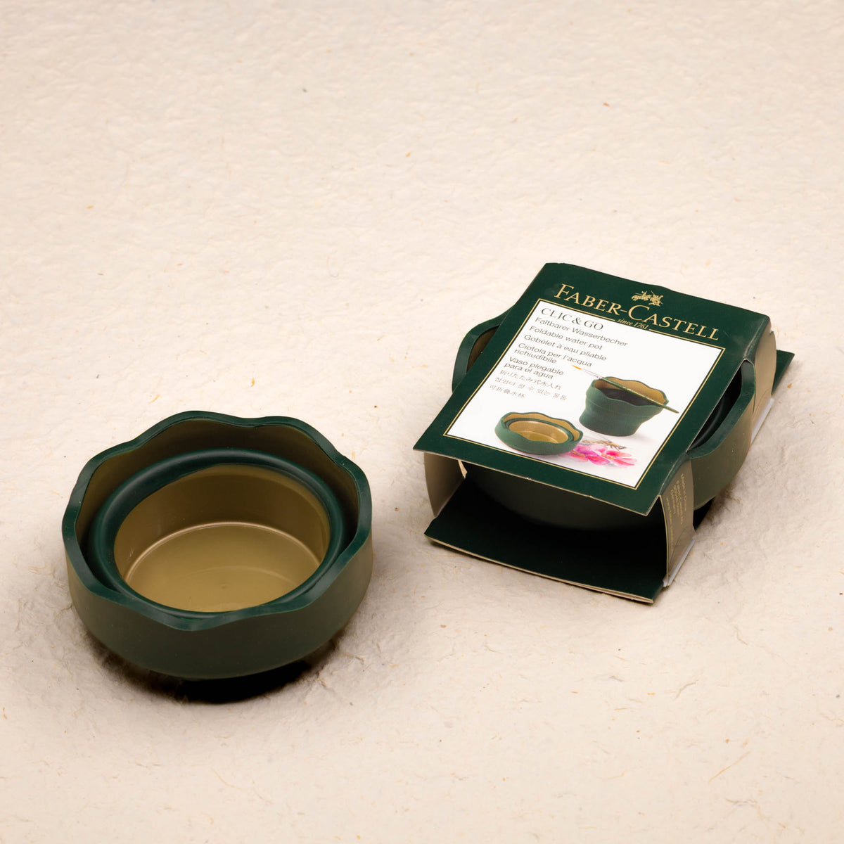 Pot à eau Faber-Castell Clic&Go – Vert foncé